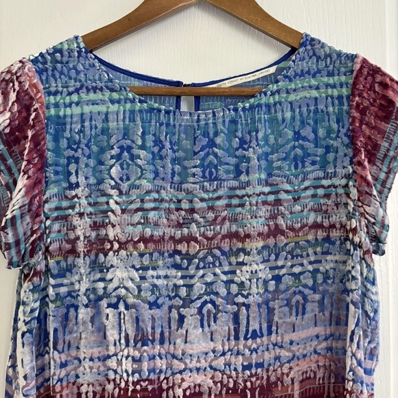 Twelfth Street by Cynthia Vincent Blouse Burnout Velvet - Picture 2 of 8